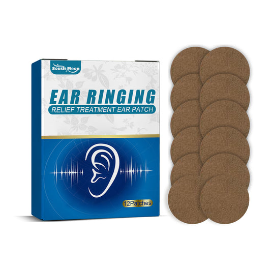 South Moon Tinnitus Patch 12pcs, Hearing Drop, Deafness, Back Of The Ear, Acupuncture Point Patch, Ear Discomfort, Ear Itching, Tinnitus Ear Patch